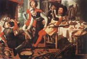 Pieter Aertsen Peasants by the Hearth Germany oil painting artist